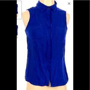 Splendid sleeveless blouse xs royal blue